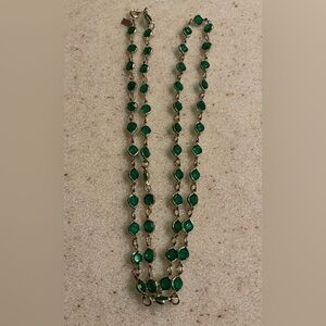 Chic Green Gemstone Necklace